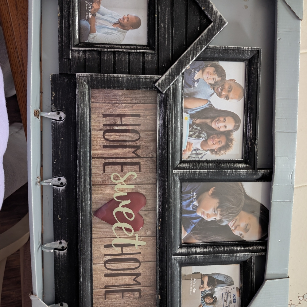 Rustic Black and Brown Multi-Photo Frame